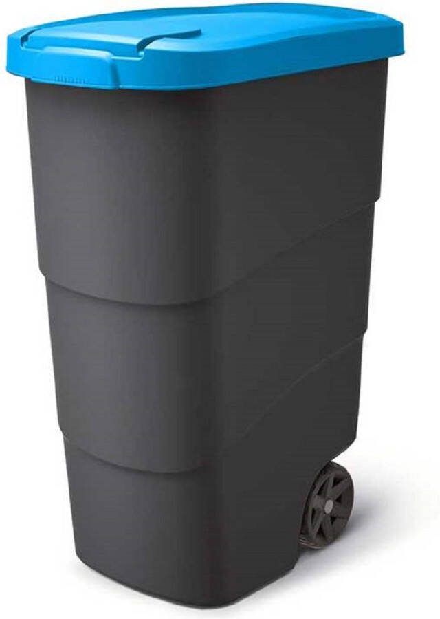 Prosperplast Wheeler Grote Afvalbak met wielen 90L Blauw Kunststof