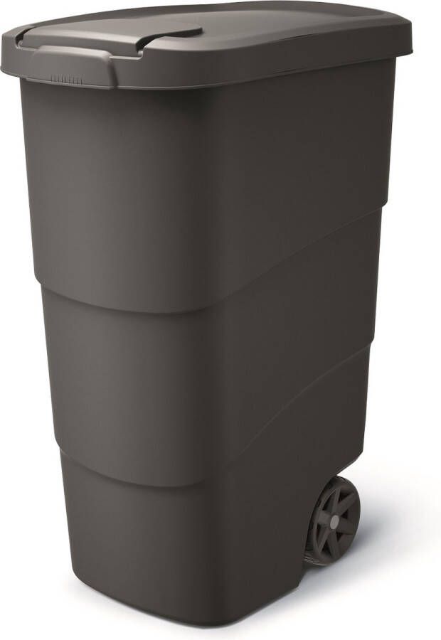 Prosperplast Wheeler Grote Afvalbak met wielen 90L Zwart Kunststof