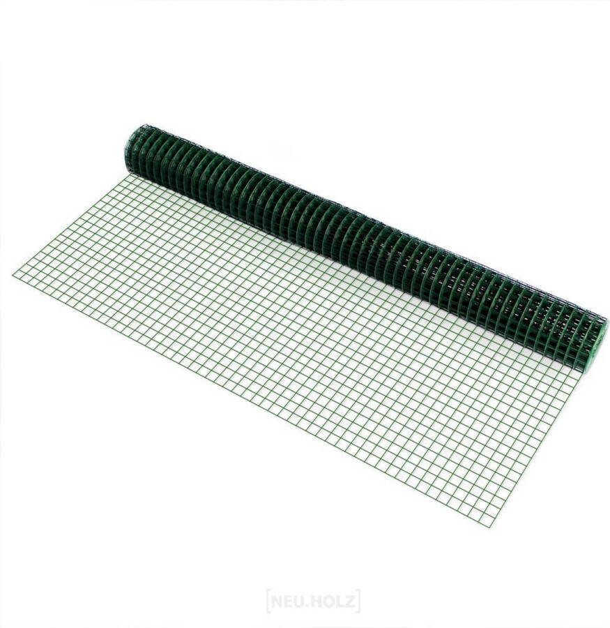 Pro.tec Kippengaas vierkant 19 mm geplastificeerd op rol 1x5 m groen