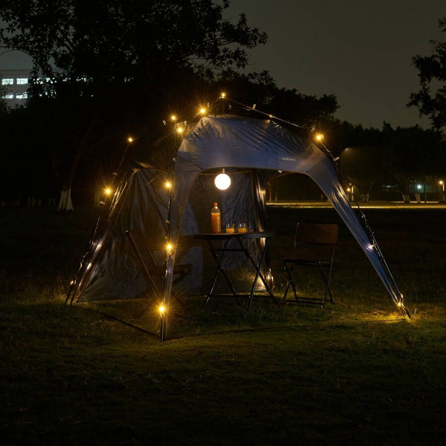 Pro.tec LED Paviljoen Barendrecht partytent 250x250x190 cm blauw
