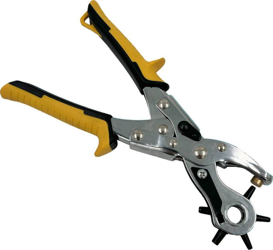 ProTechnik Revolverpons 2 5 mm voor riemleer revolverponstang gaatjestang voor riem ponstang revolvertang gaatjesmaker gaten tang