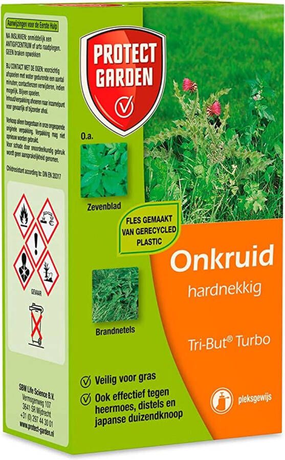 Protect Garden Tri-But Turbo 100 ml Onkruid bestrijdingsmiddel Onkruidverdelger Effectief tegen hardnekkige onkruiden Zeer Krachtige Werking Onkruidvrij