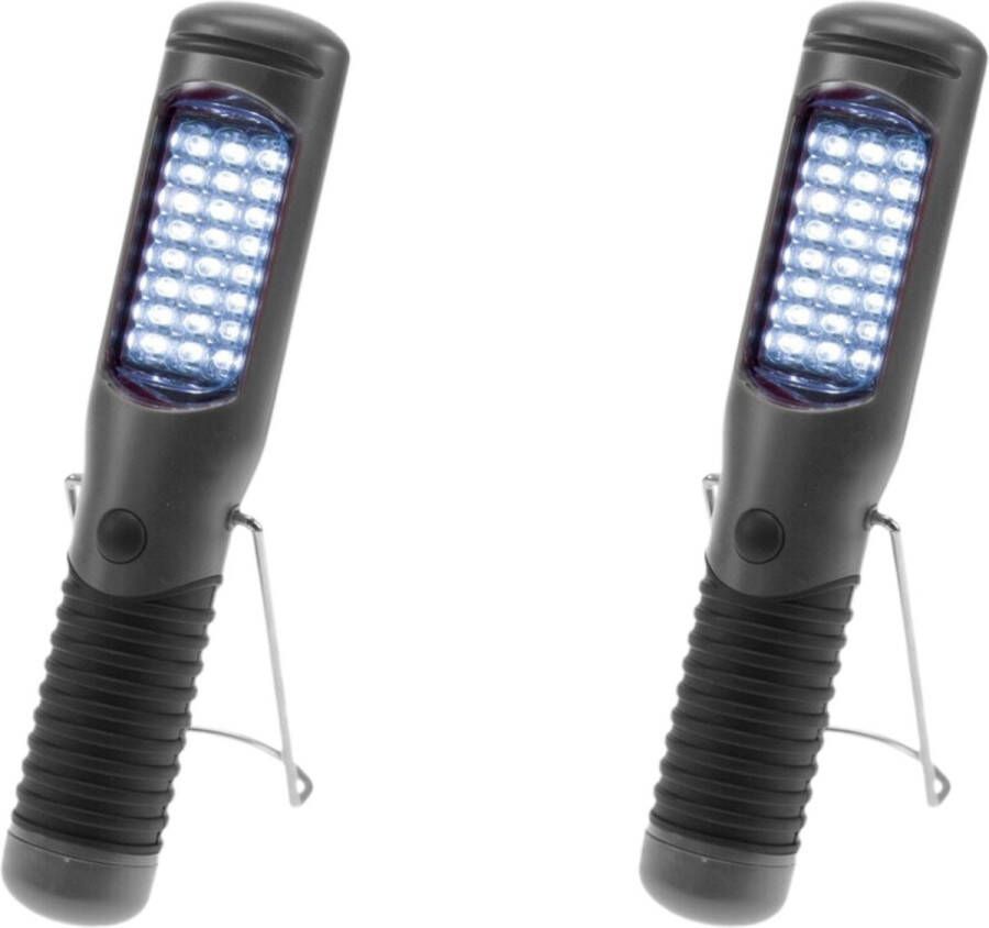 LED Looplampen op batterijen met magneet Draadloos Koud wit licht Zwart DUOPACK