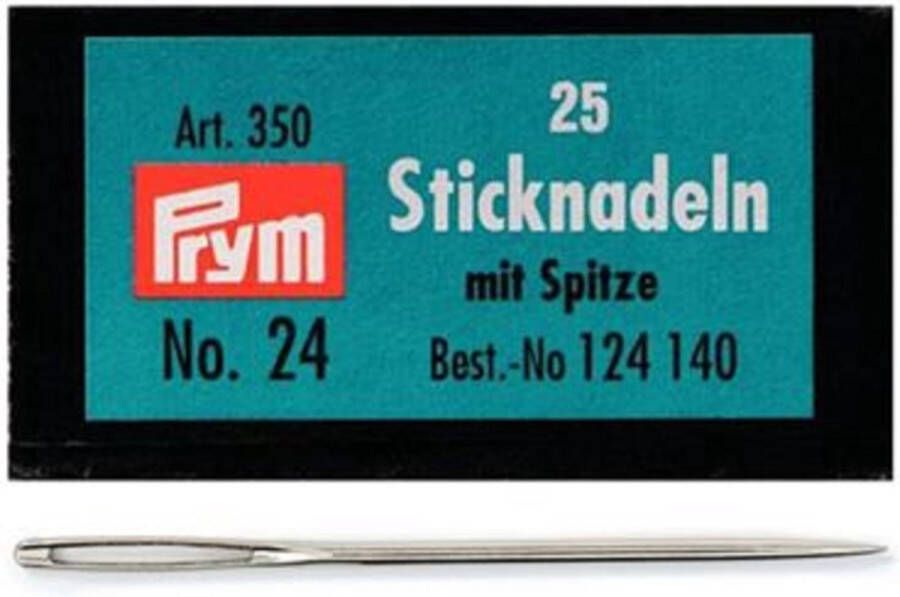 Prym Borduurnaalden Nr.24 met punt 25 stuks in verpakking