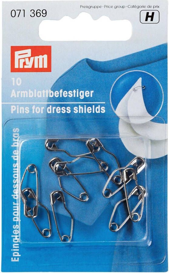 Prym Veiligheidsspelden voor sous-bras zilverkleurig 19 mm