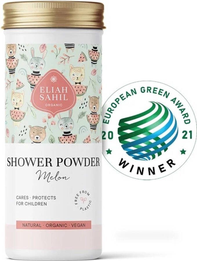 PS-Collection Biologisch Douche Poeder Meloen voor Kinderen Eliah Sahil haarverzorging shampoo poedershampoo gezichtsmaskers verzorging gezichtmasker shampoo kids gezicht masker shampoo bar shampoo gezichts masker