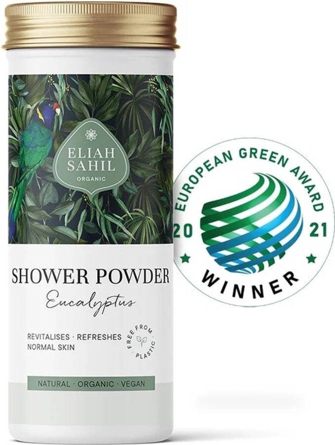 PS-Collection Eliah Sahil Douche Poeder Eucalyptus BIO 90 gram haarverzorging shampoo poedershampoo gezichtsmaskers verzorging gezichtmasker shampoo kids gezicht masker shampoo bar shampoo gezichts masker