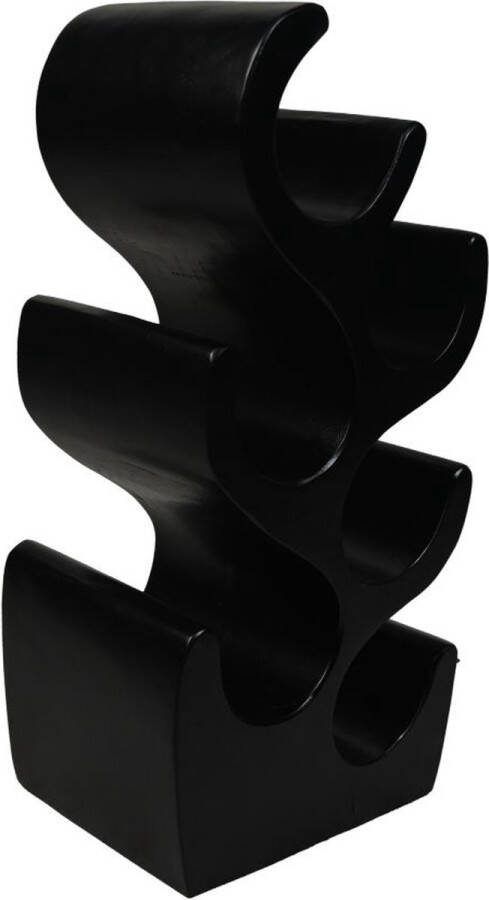 PS-Collection Kyan Wijnrek 27x20x51 cm Zwart Suarhout wijnrek muur wijnkast wijnrek hout wijnrekken wijnrek zwart wijnrek hangend wijn rek wijnrek wand