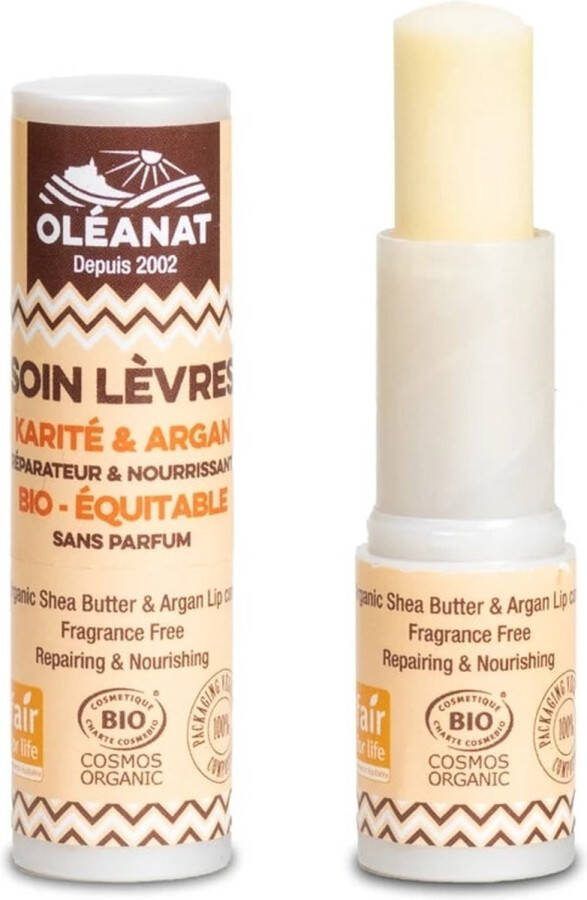 PS-Collection Organische Lippenbalsem met Shea Butter & Argan Oleanat lippenverzorging voetcreme voor droge voeten lippen verzorging voetcrèmes lippen verzorging natuurlijk handcrèmes