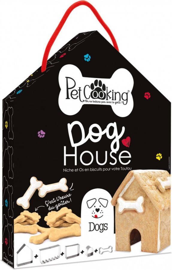 PT Cooking Pet Cooking Gingerbread Dog House Peperkoek Hondenhok Set van 5 RVS uitsteekvormen Cadeauidee