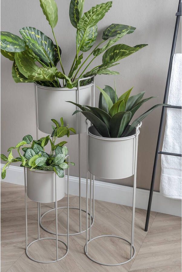 pt Essence Plantenpot Ijzer 80x28cm 65x23cm 50x19cm Grijs