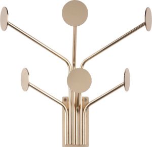 Present Time Wandkapstok Dots Goud 27x14x26 8cm