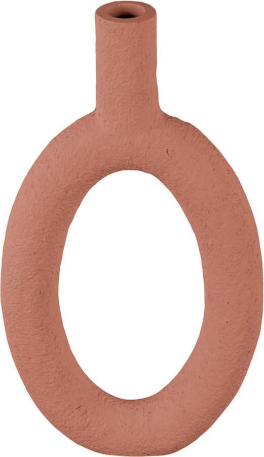 Present Time Vaas Ring Polyresin Ovaal Hoog Terracotta Oranje 16 5x3 5x31cm
