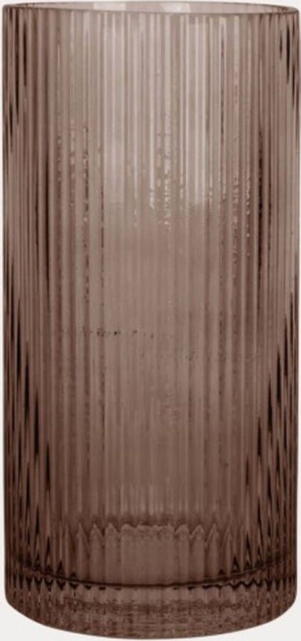 PT` Present Time Vase Allure Straight Glass Chocolate brown