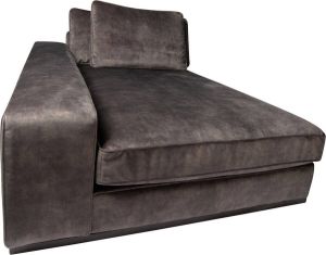 PTMD Block sofa chaise longue arm l adore 68 anthracite