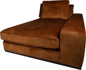 PTMD Block sofa chaise longue arm r adore 28 rust