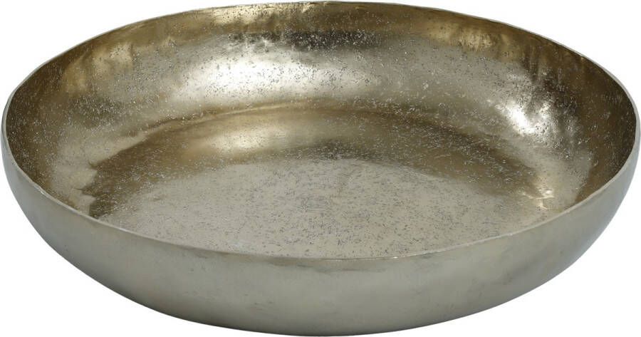 PTMD COLLECTION Decoratief dienblad Blisse Bronze aluminium hammered bowl round Large