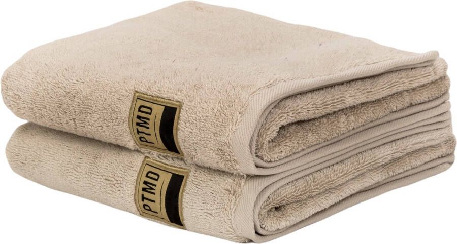 PTMD COLLECTION Luxe Handdoeken Badhanddoek 100% katoen 600 g m² 50 x 100 cm- Créme Set Van 2