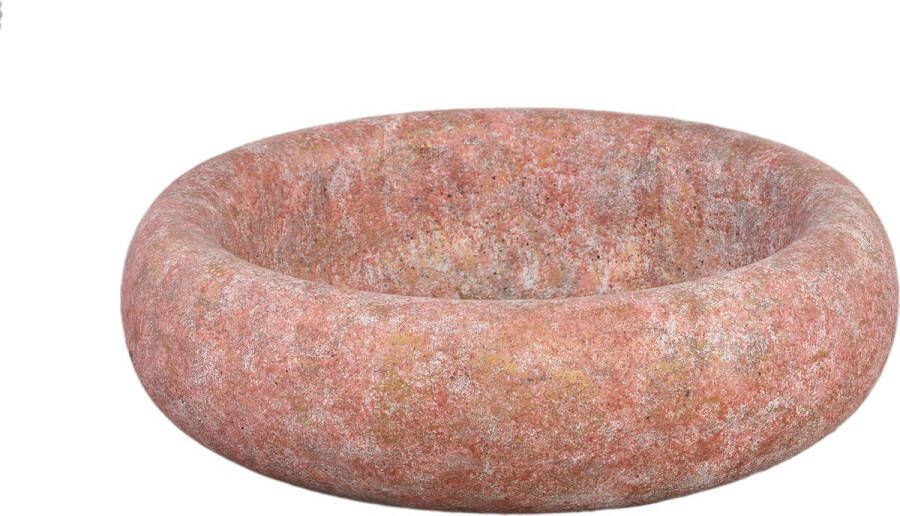 Ptmd Collection PTMD Aly Red cement round bowl big