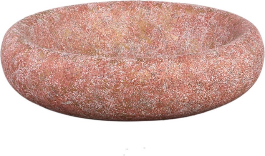 Ptmd Collection PTMD Aly Red cement round bowl small