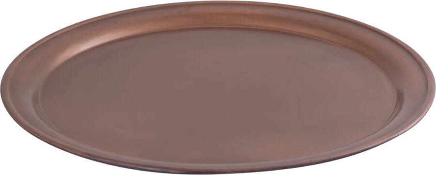 Ptmd Collection PTMD Aspyn Copper iron round bowl with border L