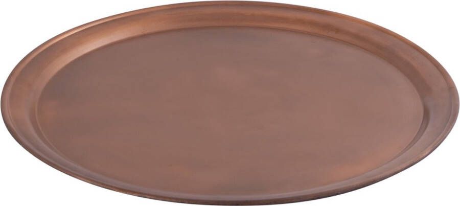 Ptmd Collection PTMD Aspyn Copper iron round bowl with border XL