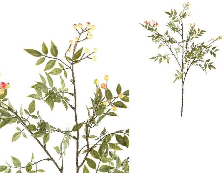 PTMD Collection Ptmd Berry Plant Bes Kunsttak 42 X 26 X 74 Cm Roze groen
