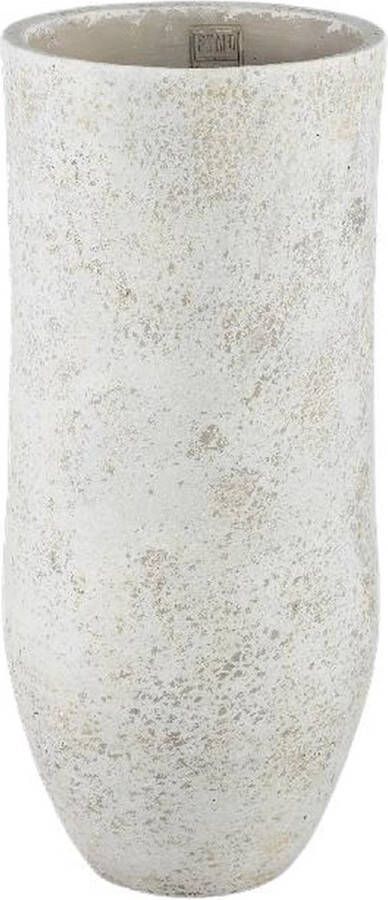 PTMD COLLECTION PTMD Dorin White cement minimal high round pot L