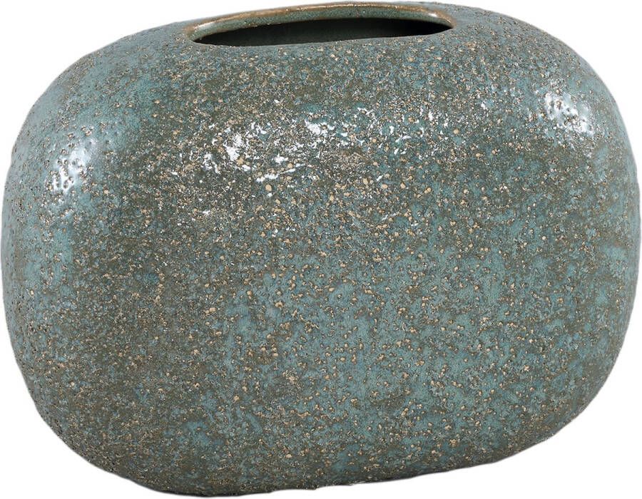 PTMD COLLECTION PTMD Elvery Green glazed ceramic pot oval bulb L