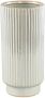 PTMD COLLECTION PTMD Eviera Pearl shiny glazed ceramic pot ribbed round - Thumbnail 9
