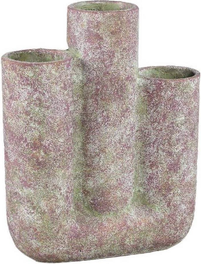 PTMD COLLECTION PTMD Pipes Purple cement pot multiple vase bars round