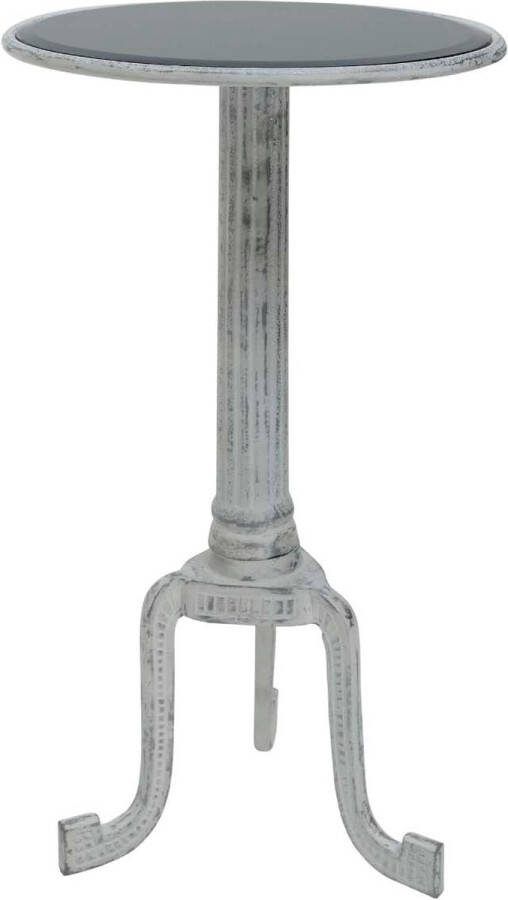 PTMD Collection Ptmd Cerin Ronde Bijzettafel H55 X Ø32 Cm Aluminium Wit