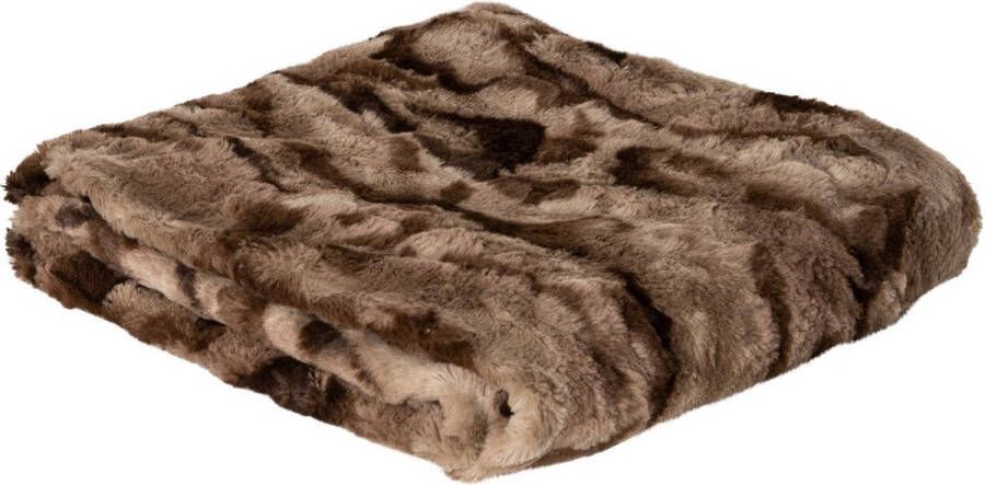 PTMD Collection Ptmd Clarisse Deken 140x170x2 Cm Imitatie Bont Bruin