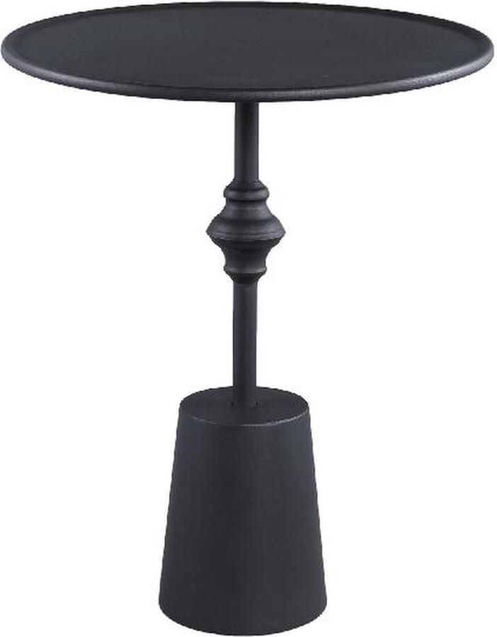 Ptmd Collection PTMD Dinja Black iron sidetable minimal chic round