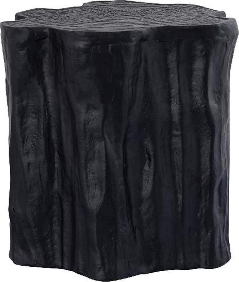 Ptmd Collection PTMD Fennah Black matt alu sidetable tree wood shape M