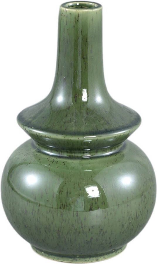 Ptmd Collection PTMD Cyra Dark Green ceramic pot bulb shape M
