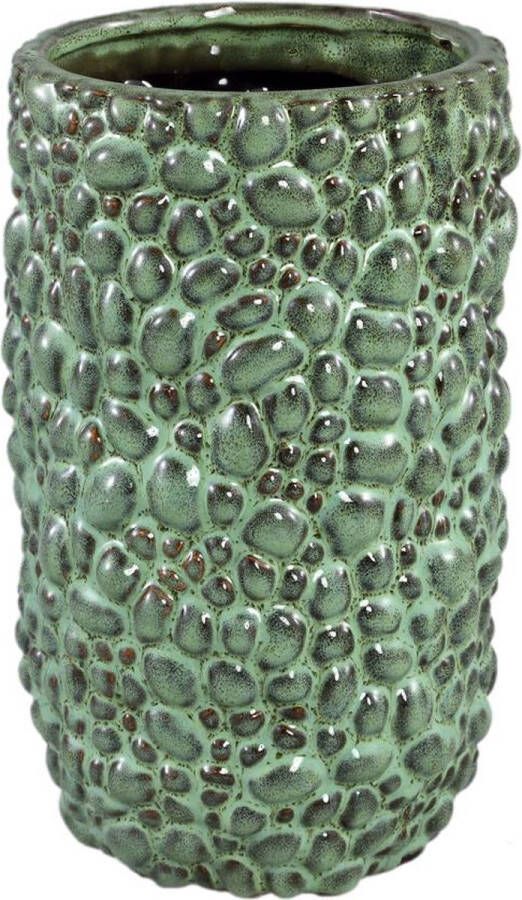 Ptmd Collection PTMD Danillo Green glazed ceramic pot drops round high