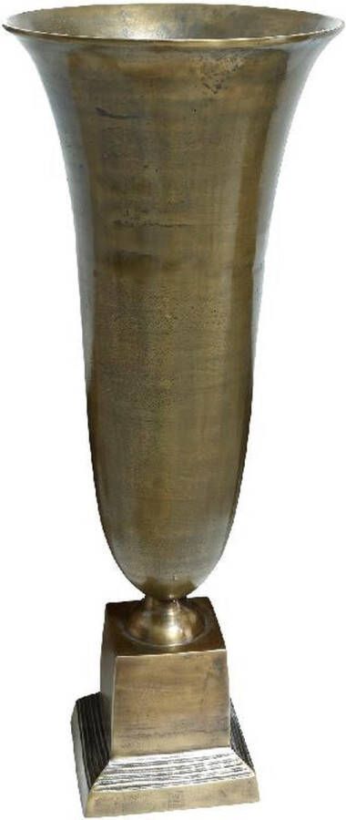 PTMD Collection Ptmd Daymen Ronde Vaas Op Voet H130 X Ø39 Cm Aluminium Brons