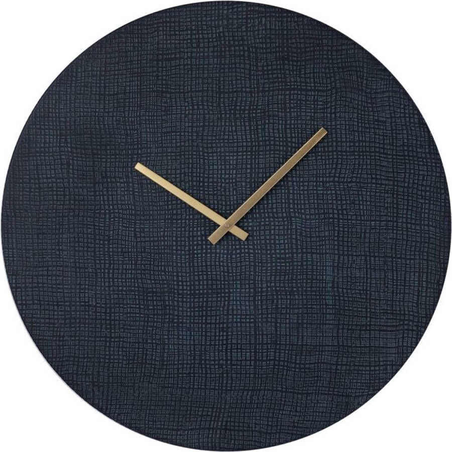 Ptmd Collection PTMD Emmett Black iron round clock square texture S