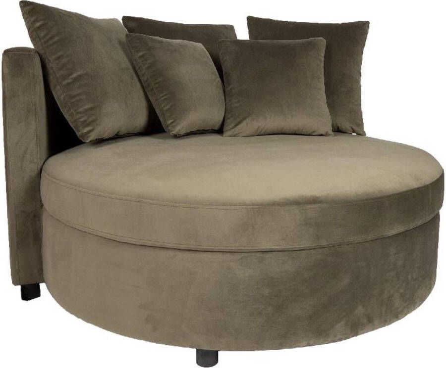 PTMD Collection Ptmd Fayen Fauteuil H68 X Ø121 Cm Velvet Groen