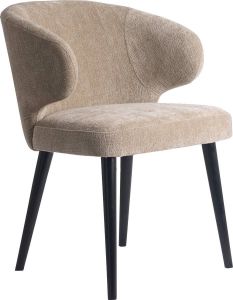 Ptmd Collection PTMD Fiori Cream 6051 dining chair black wood legs