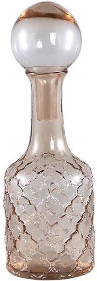 Ptmd Collection PTMD Cianna Brown glass bottle round with bal S