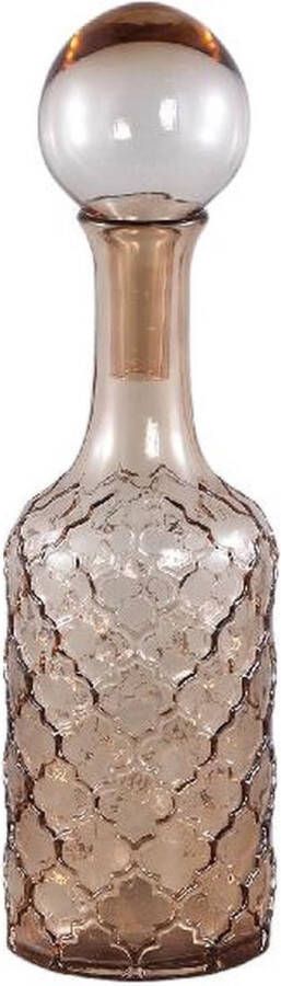 Ptmd Collection PTMD Cianna Brown glass bottle round with bal M