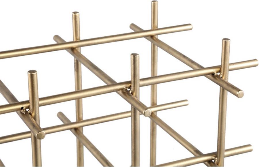 PTMD COLLECTION PTMD Gordo Brass steel square open frame wine rack