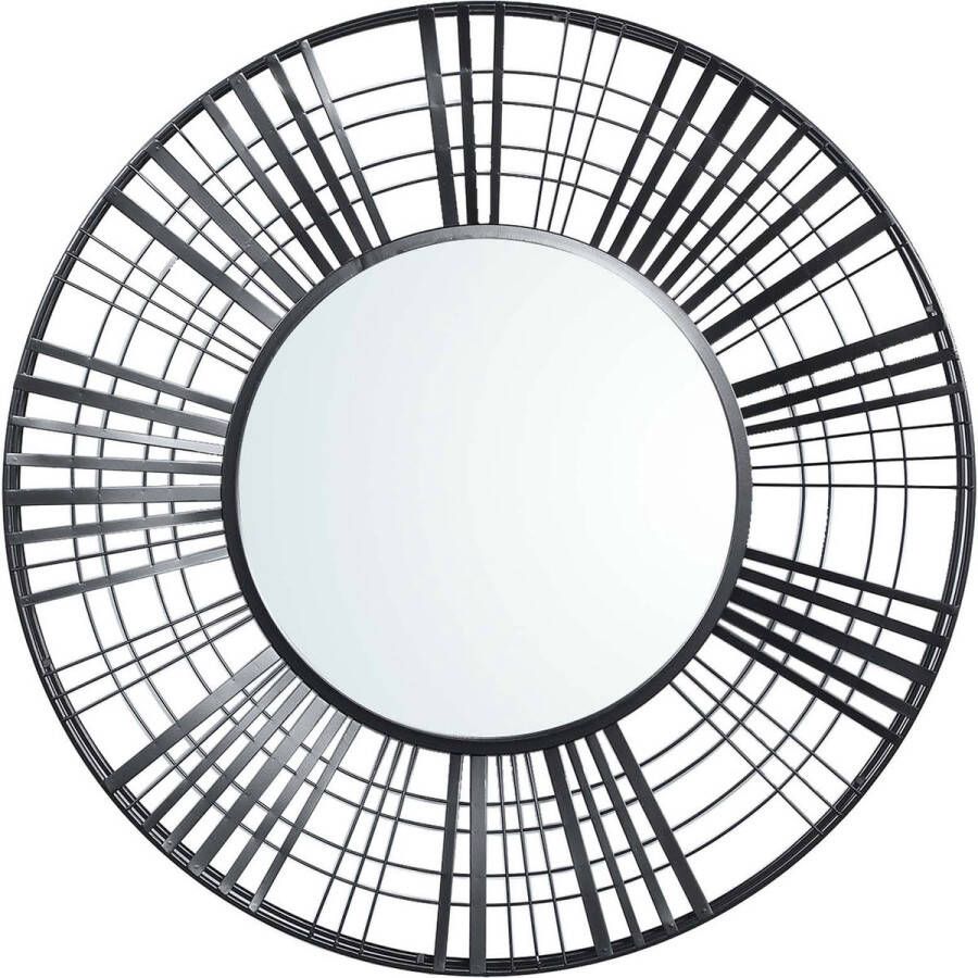 PTMD COLLECTION PTMD Indivo Spiegel H6 x Ø90 cm Ijzer Zwart