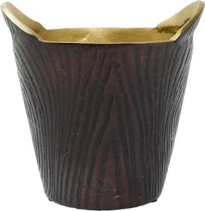 PTMD COLLECTION PTMD Jinny Wijnkoeler Champagnekoeler H23 x Ø25 cm Aluminium Brons