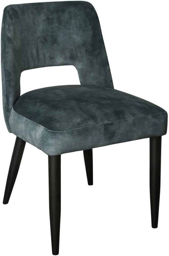 PTMD COLLECTION PTMD Jip Velvet Eetkamerstoel met Armleuning 55 x 62 x79 cm Fluweel Hout Petrol