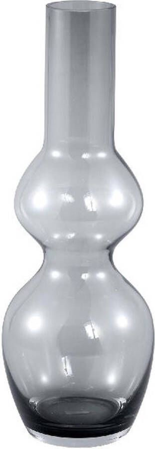 Ptmd Collection PTMD Joly Grey glass vase long bulb shape S