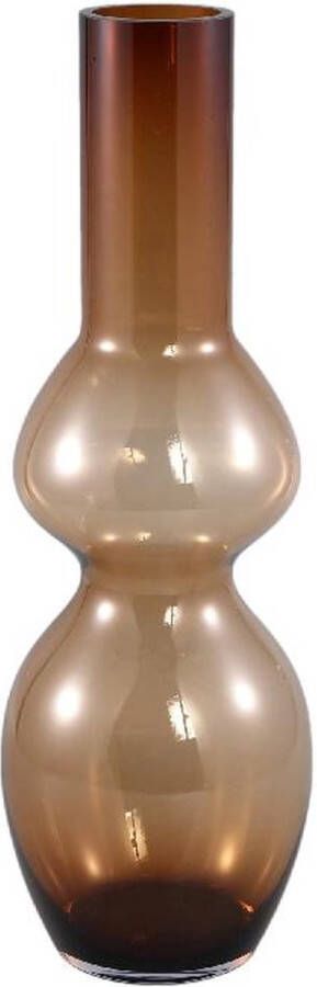 Ptmd Collection PTMD Joly Brown glass vase long bulb shape L