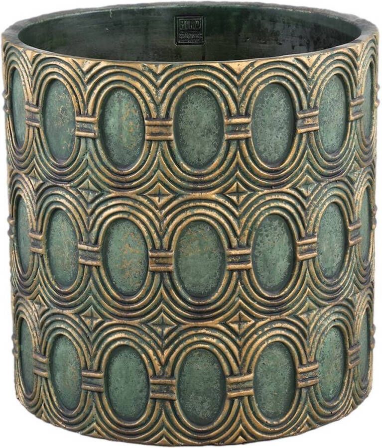 PTMD Collection Ptmd Kamilla Bloempot 40x40x40 Cm Cement Groen